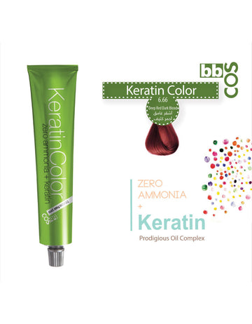 Keratin Hair Color 100 ml 6.66